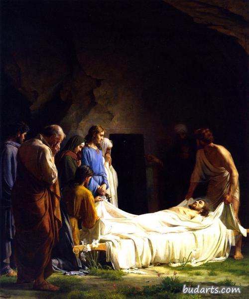 the burial