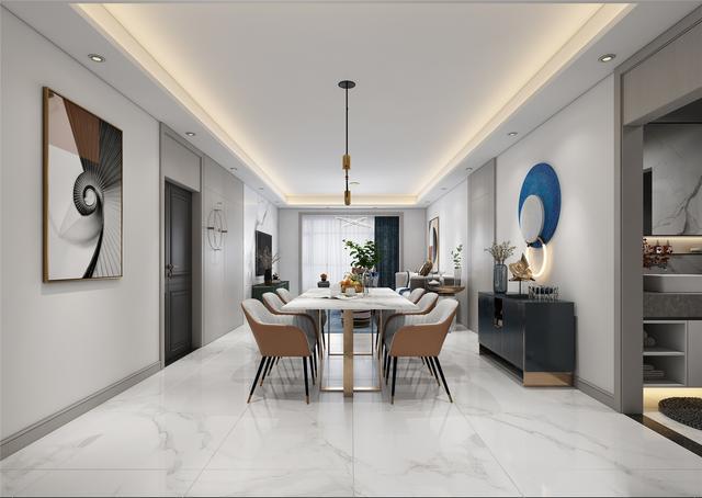 银信嘉园140平米轻奢极简装修效果图