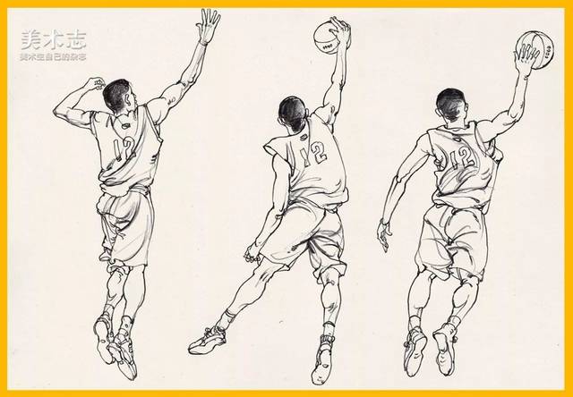 美术真的不能忽视的运动速写绝对的联考必考重点