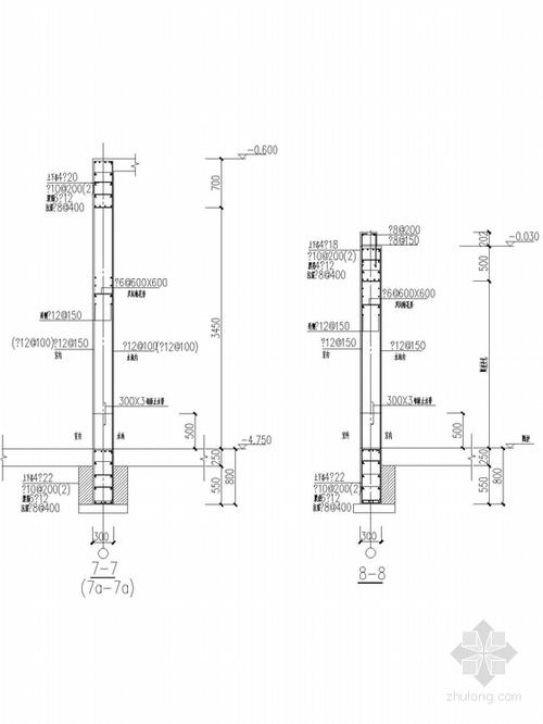 墙带一层地下室商住楼结构施工图-混凝土结构施工图-筑龙结构设计论坛
