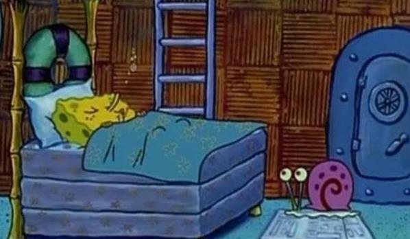 海绵宝宝:主角们的睡姿都是怎样的,派大星倒立睡,而他