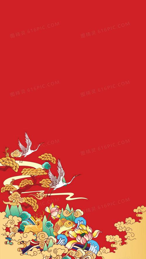 风筝中国风红色传统