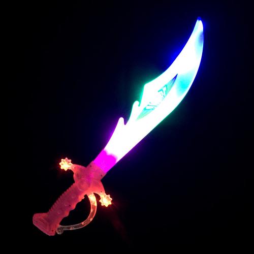 发光玩具刀 闪光七彩塑料刀重力感应发光发声闪光刀地摊夜市批发