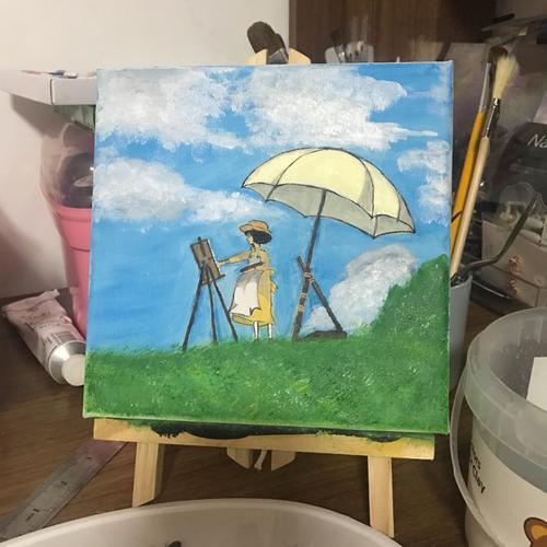 宫崎骏 #起风了 #油画 #丙烯画 今晚画的是宫崎骏《起风了》里面一个