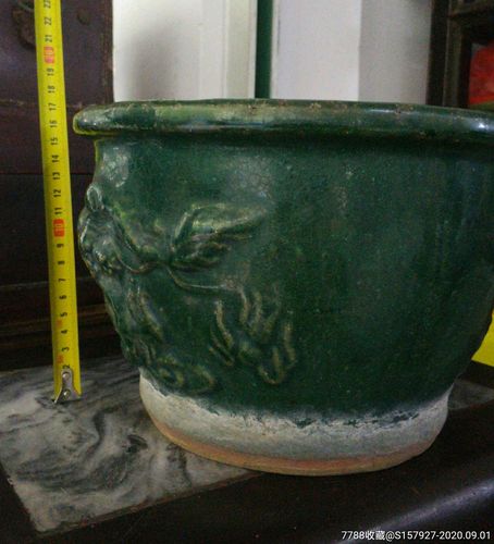 六十年代龙凤老石湾花盆