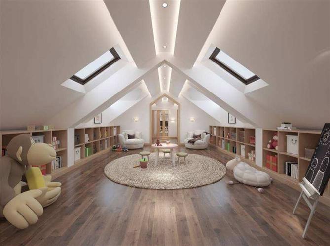 餐厅设计阁楼斜面吊顶装修效果图