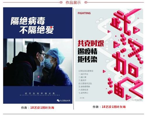 好看!九江大学生绘制海报 为抗击疫情加油