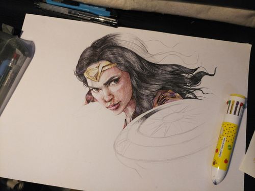 神奇女侠(圆珠笔)