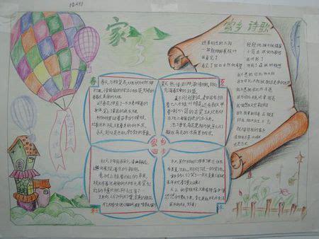 打卡家乡暑假去过的地方手抄报 暑假手抄报