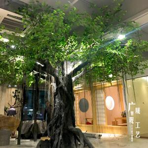 仿真大树4米高榕树桃花树樱花树椰子树造景大型景观海藻树假树