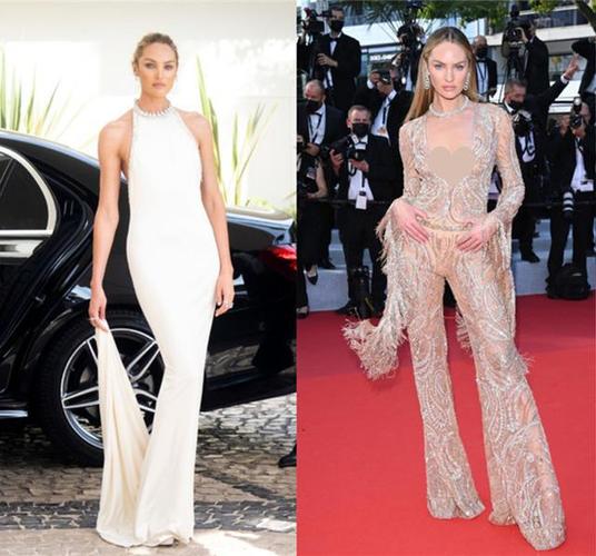 戛纳红毯,维密超模狂秀身材bella最抢镜,60 奶奶无惧年龄气场强