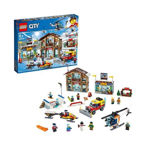 lego乐高city城市系列60203滑雪度假村小颗粒拼插积木玩具