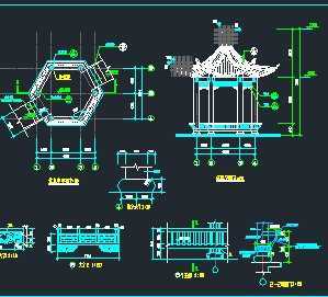 古典六角亭设计图