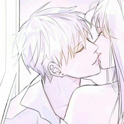 简笔画 动漫情侣 头像 壁纸 接吻 牵手 二次元 大图想不出来了 动漫