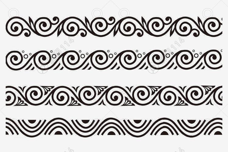 标签:海浪花纹边框装饰png元素卡通手绘