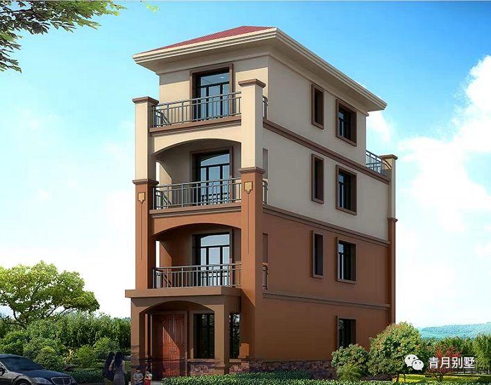 93米×14.76米四层小别墅,小面宽自建房照样漂亮