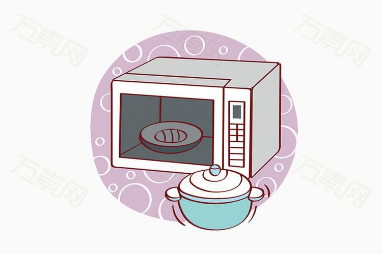 手绘卡通微波炉