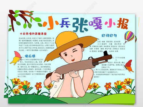 小兵张嘎小报缅怀先烈手抄报读书电子小报