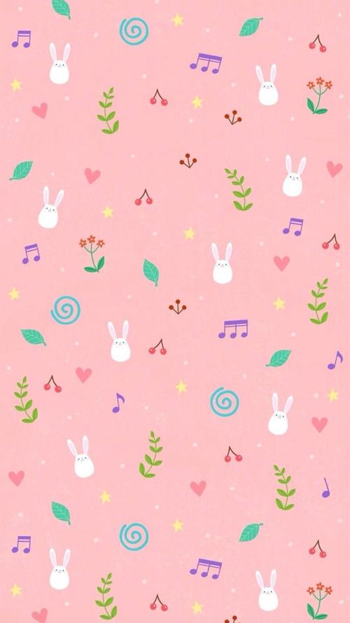 可爱卡通小图案平铺