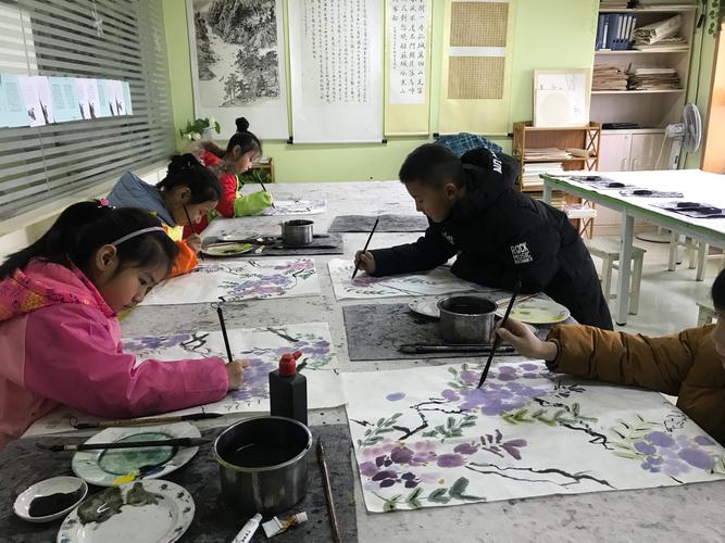 阳光艺术儿童画以及少儿趣味国画课堂精彩瞬间
