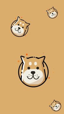 手机壁纸卡通狗头可爱萌