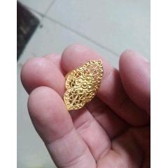 热卖镀黄金色感温变色石戒指活口可调节镶嵌钻戒结婚求婚戒指ht