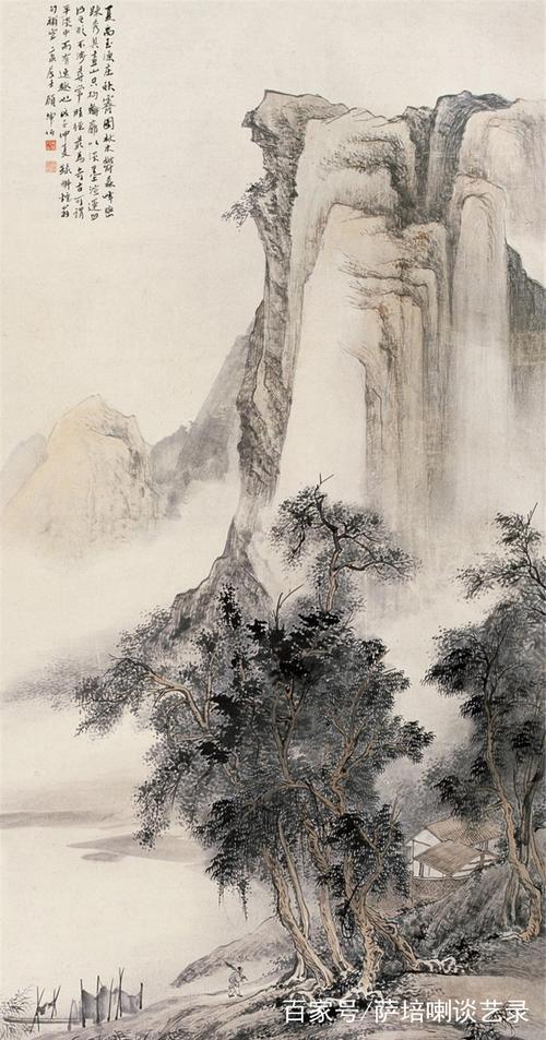 美院教授顾坤伯山水画作品欣赏