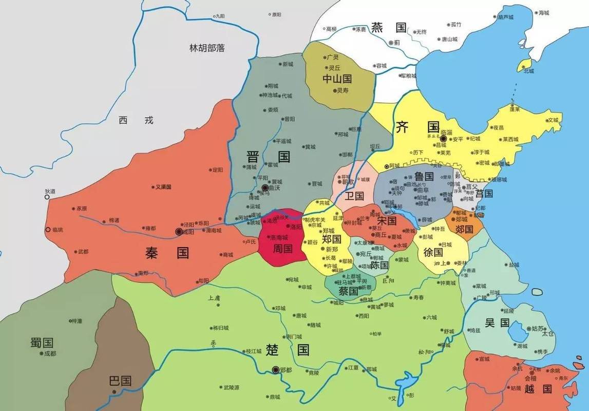 中国战国时期地图