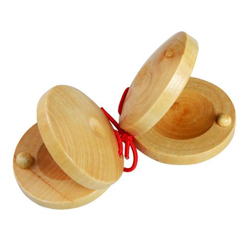 原木响板早教乐器圆舞板三句半木制响板儿童音乐教具单只图案随机