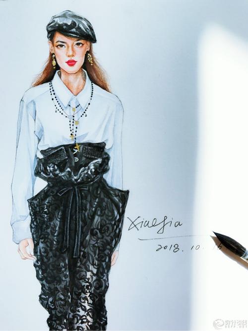 chanel(步骤图)-服装画/服装设计手稿 - 穿针引线服装