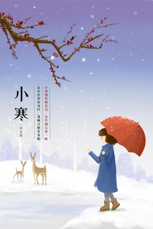 节气小寒祝福图片精选高清唯美独特带字文案新年送你暖心问候