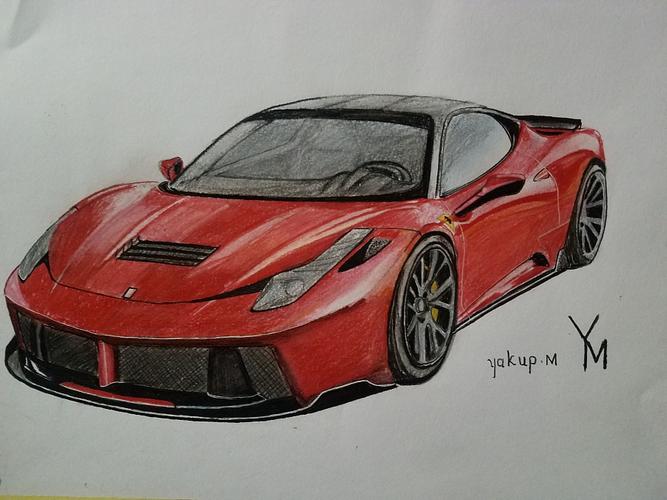 法拉利跑车|纯艺术|绘画|vatan雅阁布 - 原创作品