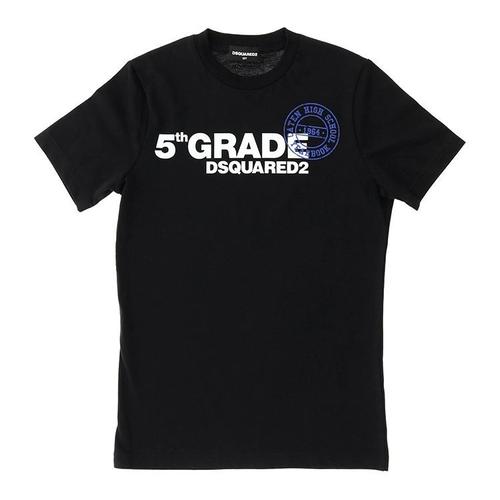 d二次方/dsquared2 19年春夏 短袖 男童 logo 黑色 儿童t恤 dq03i1 d