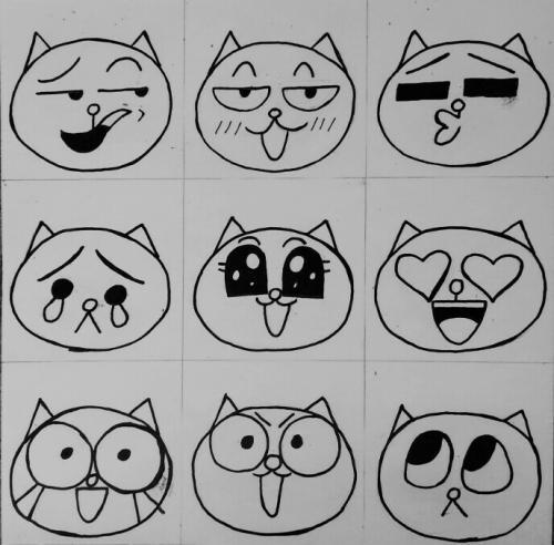 平面构成近似基本型构成图表情包作业基本图形组成的图画