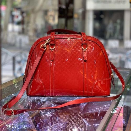 gucci 古驰红色漆皮贝壳包