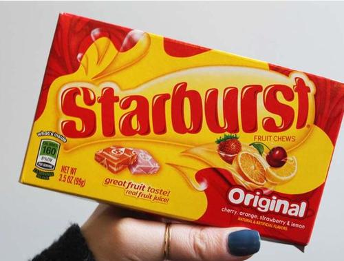 玛氏箭牌糖果集团旗下品牌--starburst星爆糖,starburst星爆糖为萌软