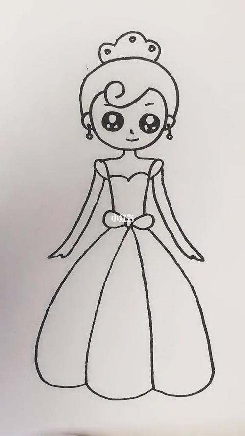 画美丽的公主 #简笔画 #每日一画_简笔画_绘画_我的绘画成长史_知识