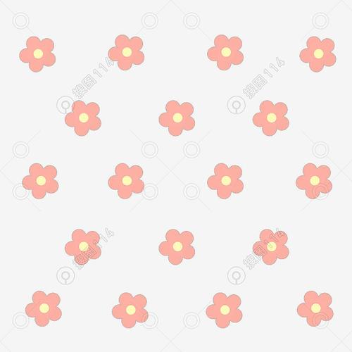 卡通粉色扁平可爱小花