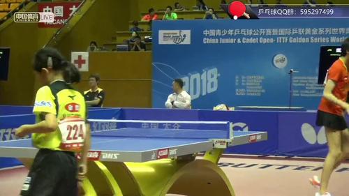 陈熠vs 张本美和 ittf青巡赛中国站 少年组女单