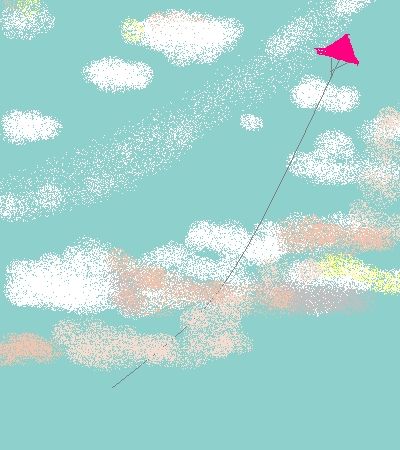 秋日傍晚的风筝