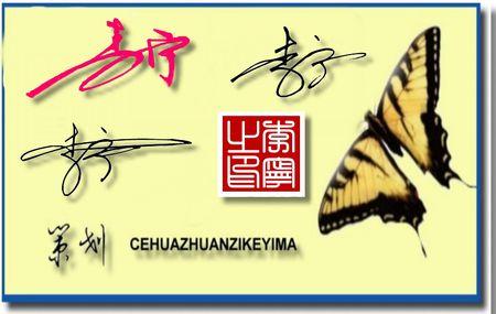 请帮忙设计李宁艺术签名,发送到邮箱1047723714@qq.com. 谢谢!