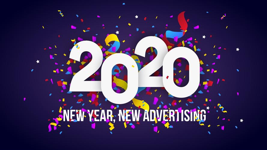壁纸2020年新年快乐,祝贺,多彩 3840x2160 uhd 4k 高清壁纸, 图片