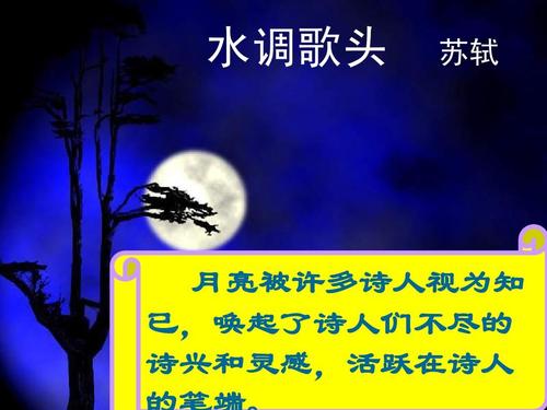 苏轼水调歌头