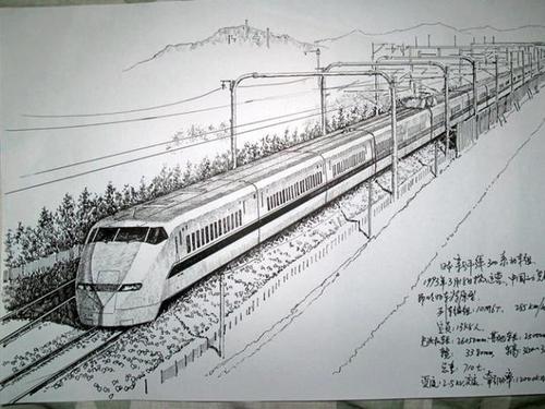 王忠良钢笔画火车,惟妙惟肖独树一帜自成体系