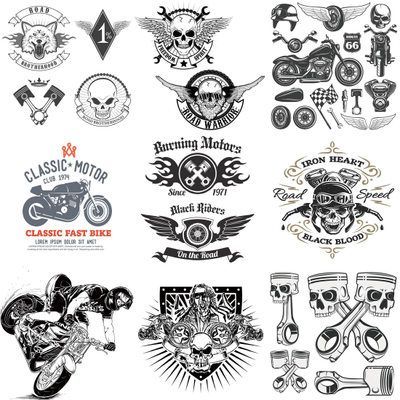 26个eps 摩托车 机车 logo 标志 图案 矢量图 设计素材2016073116