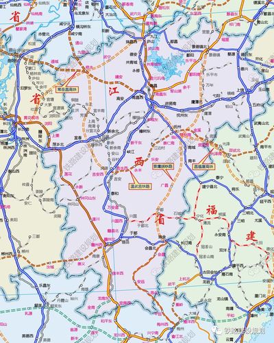 江西省重点规划铁路示意图▼