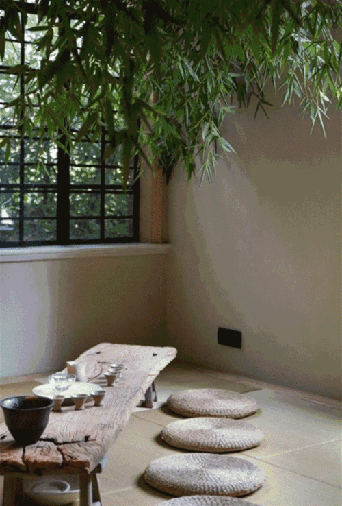 氤氲的茶香,简约的禅意总是更能让你的心安静下来,在周遭清新的自然