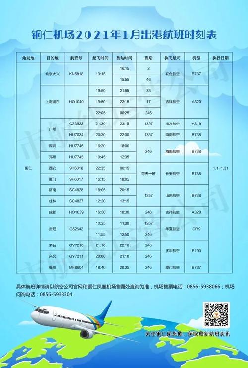 最新!铜仁凤凰机场最新航班时刻表出炉