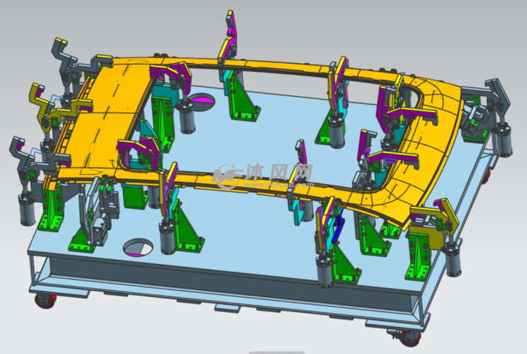 汽车顶棚天窗焊接工装夹具总成