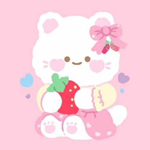 96闺蜜卡通头像/是可爱的粉色系兔子_兔子_头像_卡通头像_少女粉